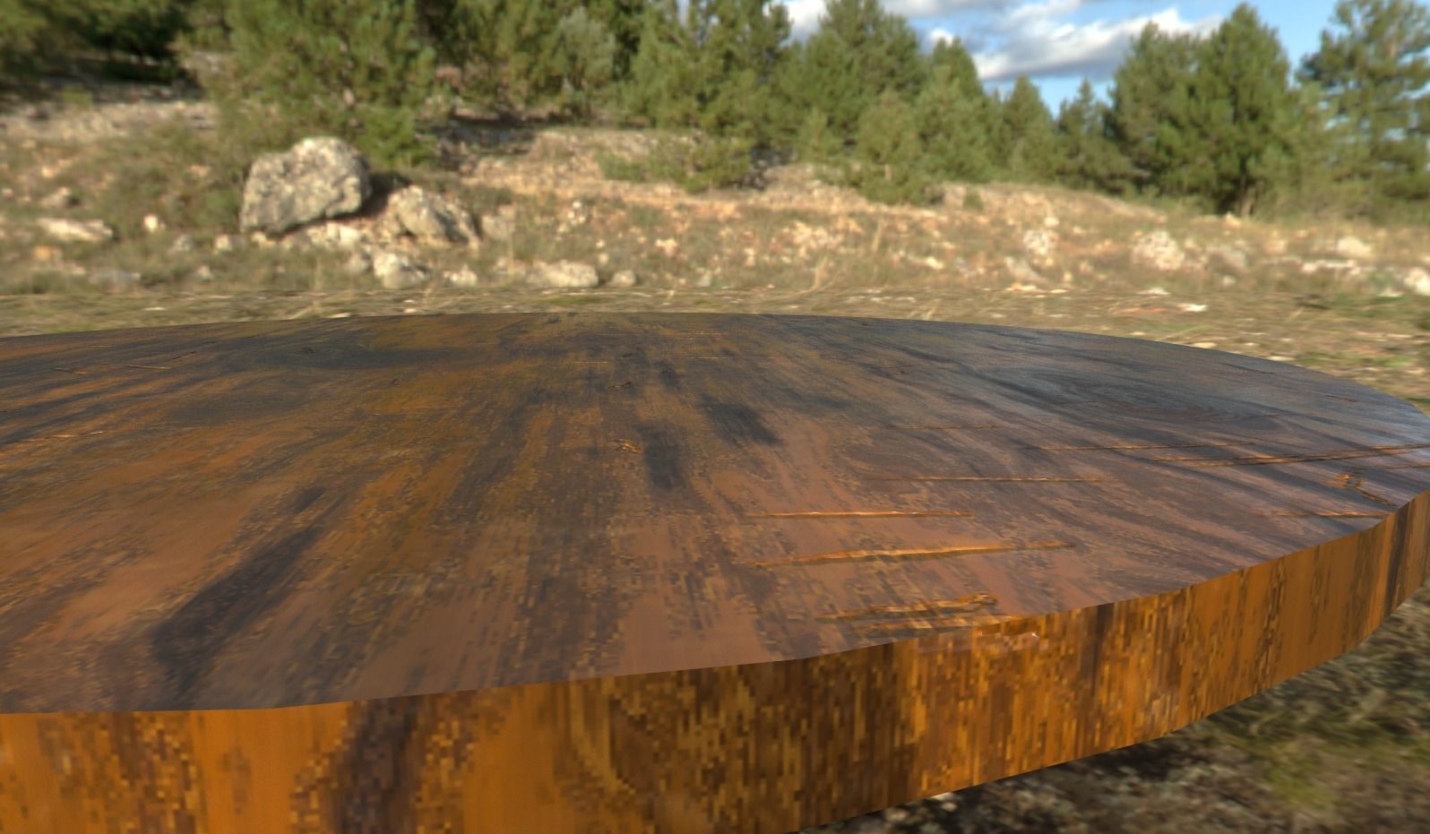 Round Table  Free low-poly 3D model_2