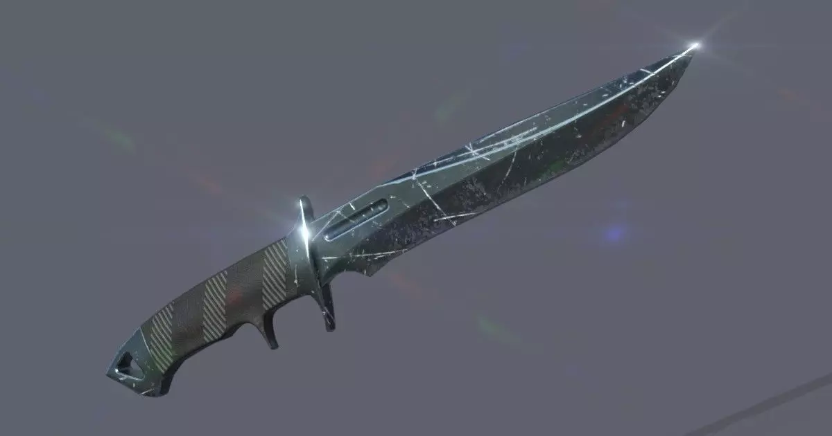 Tactical Knife Free low-poly 3D model