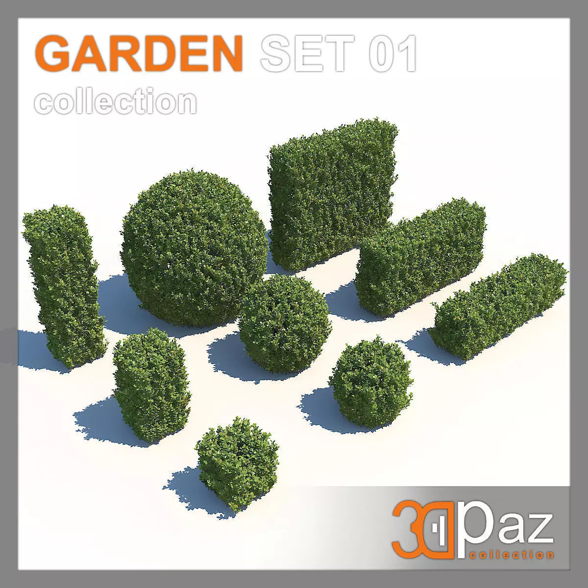 Garden Set 01 3D model_0