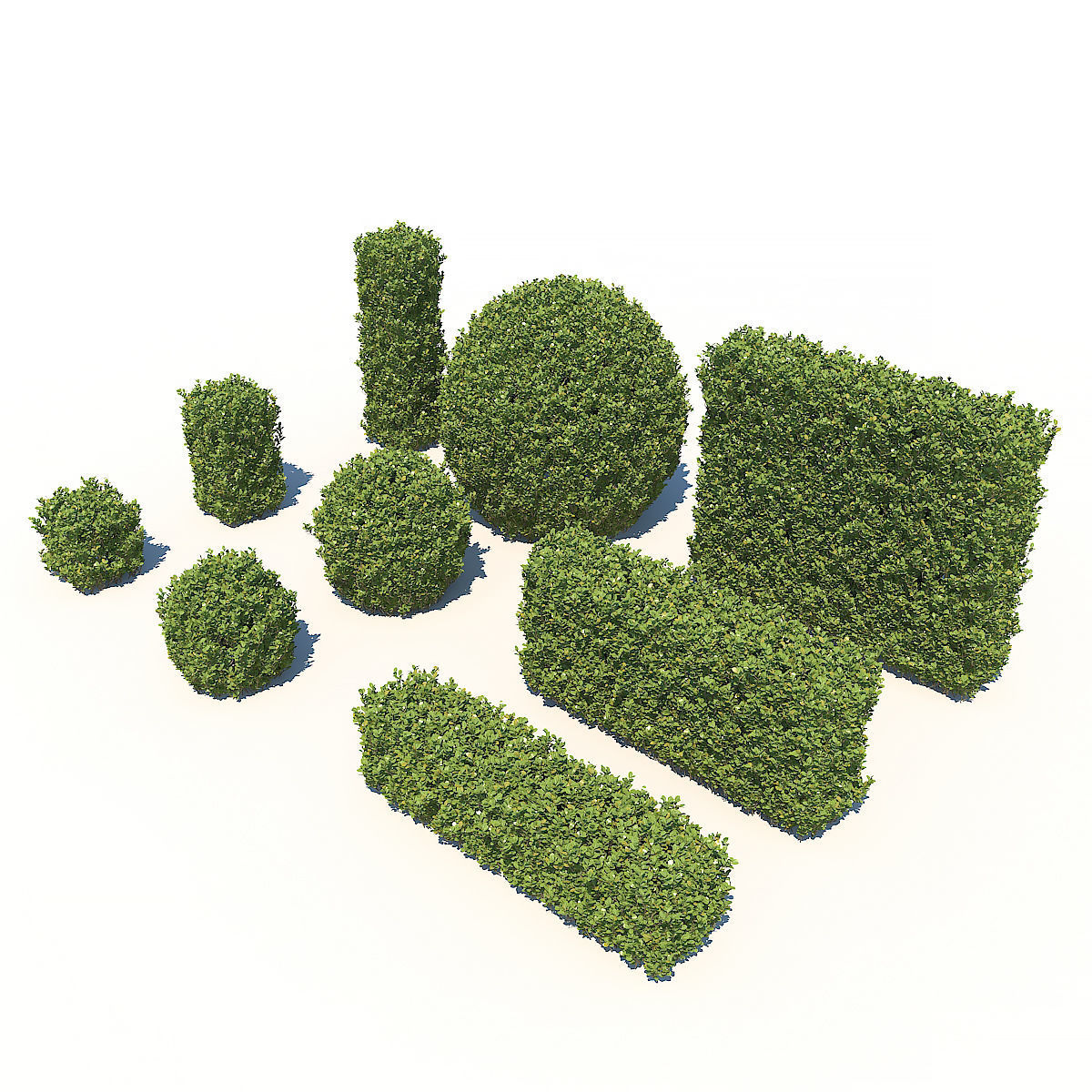 Garden Set 01 3D model_1
