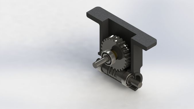 Worm and Wheel Gear 3D model