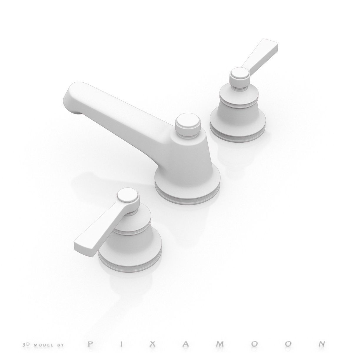 Waterworks Transit Faucet with Lever Handles 3D model_12