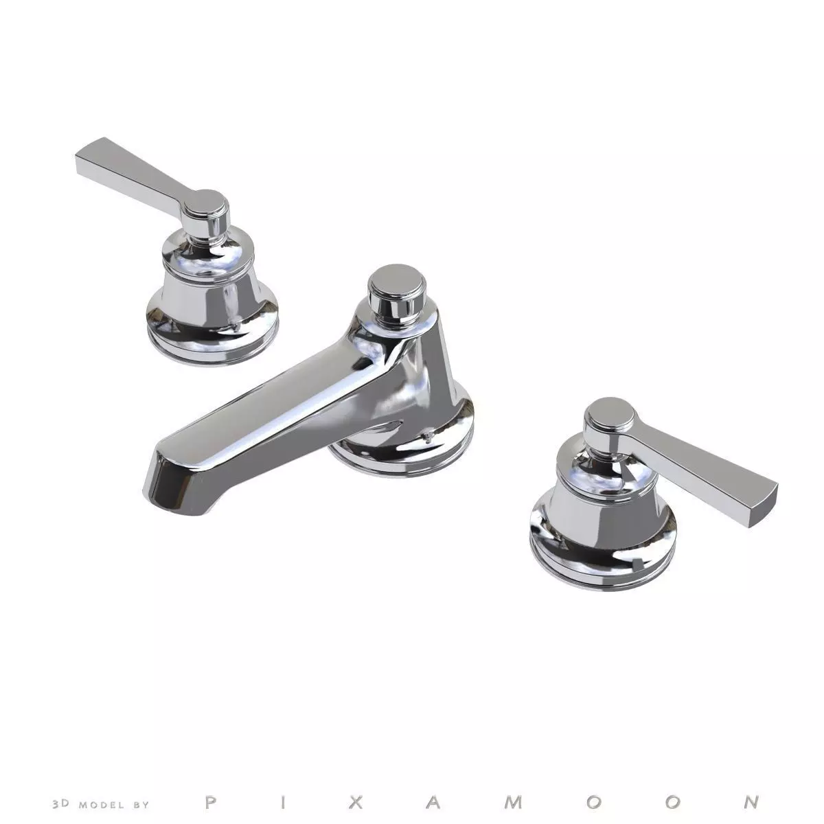 Waterworks Transit Faucet with Lever Handles 3D model_0