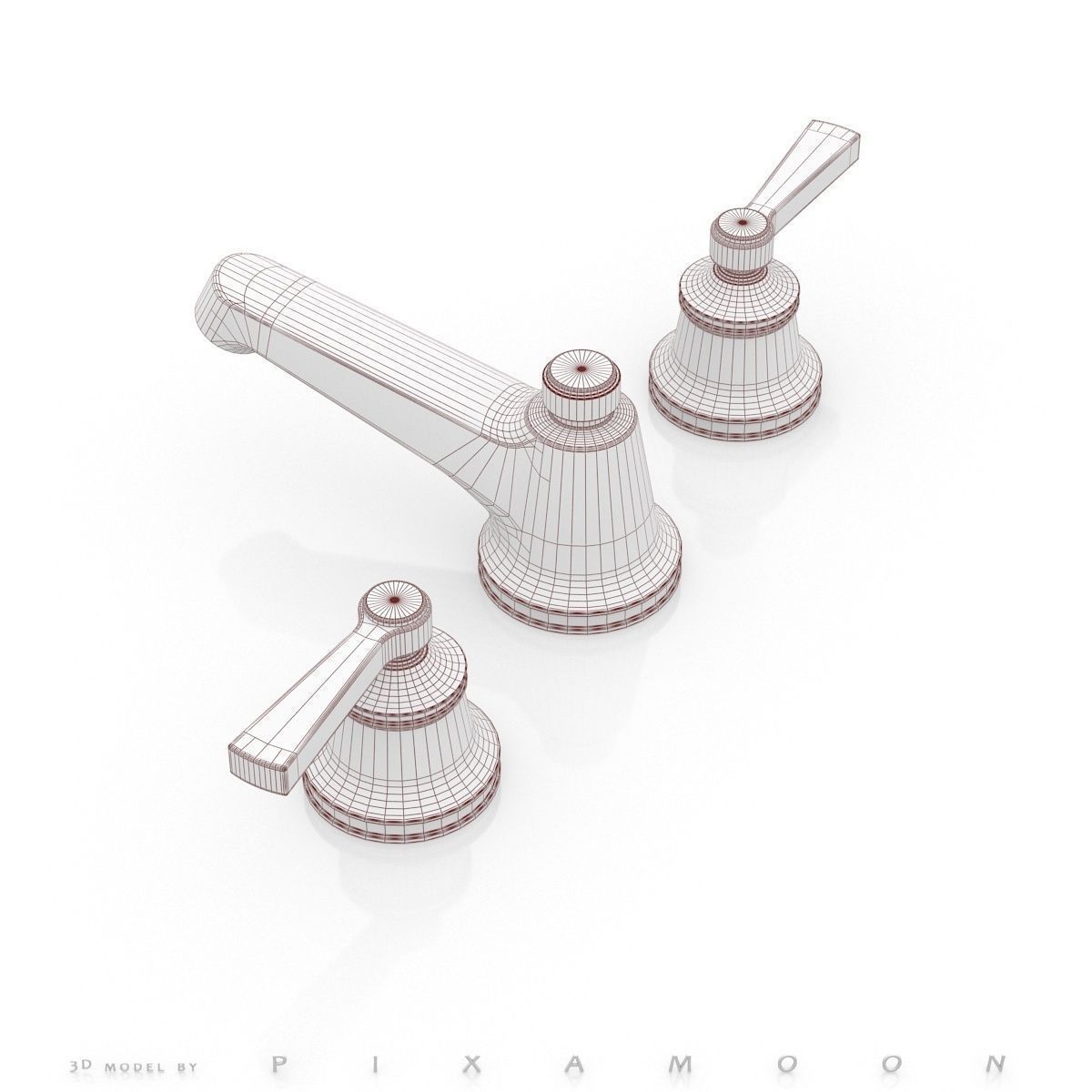 Waterworks Transit Faucet with Lever Handles 3D model_8