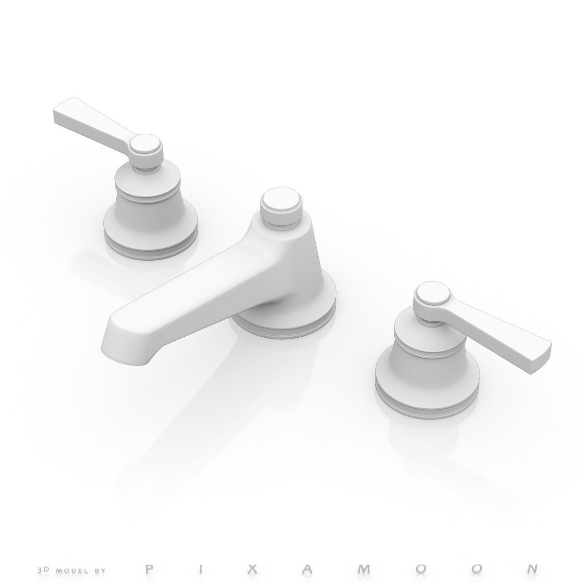 Waterworks Transit Faucet with Lever Handles 3D model_10