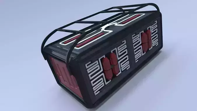 Sci-Fi Container  High Polygon Model
