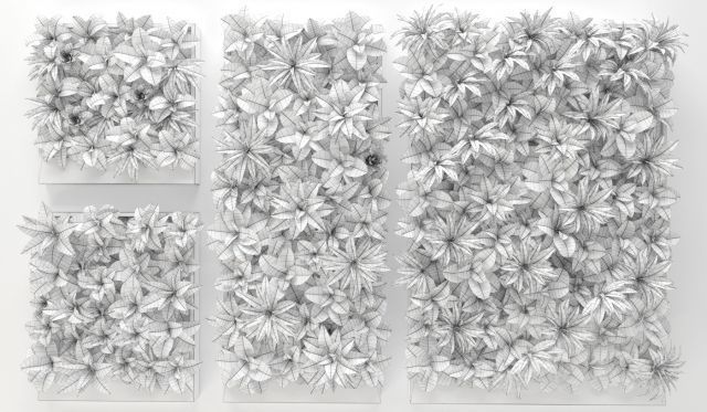 Green wall 01 3D model_3