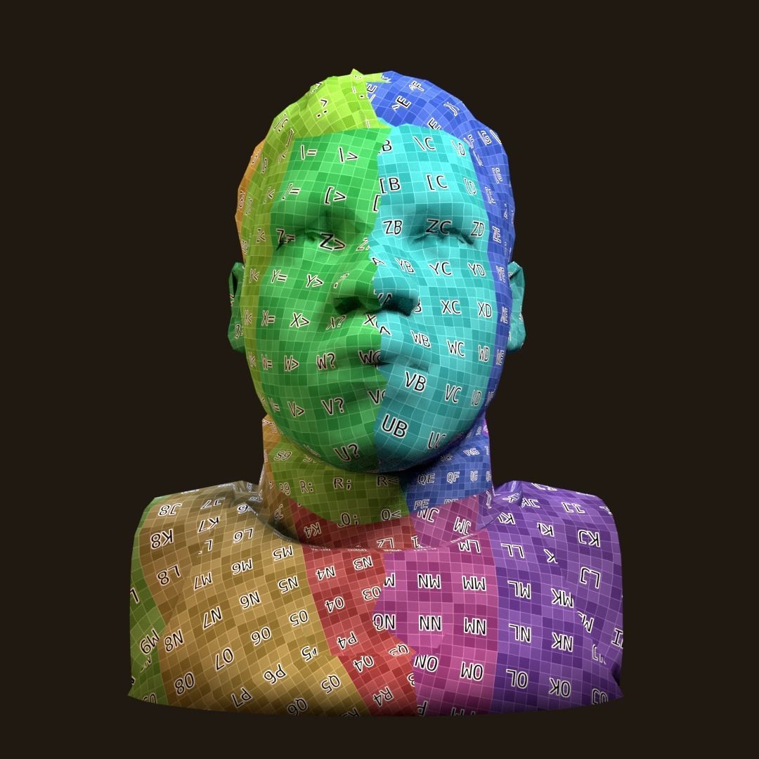 Finn - Star Wars bronze bust Low-poly 3D model_17