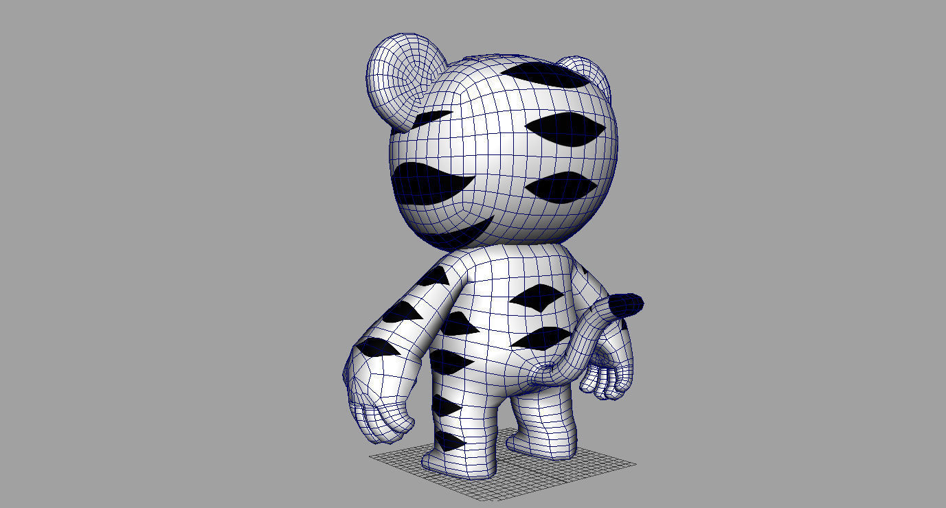 Pyeongchang olympic game 2018 mascot Soohorang character model Free 3D model_6
