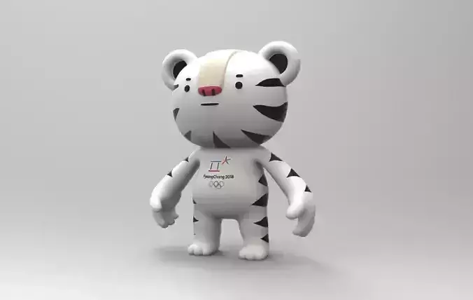 Pyeongchang olympic game 2018 mascot Soohorang character model