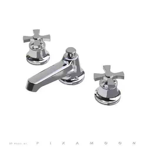 Waterworks Transit Faucet with Cross Handles 3D model
