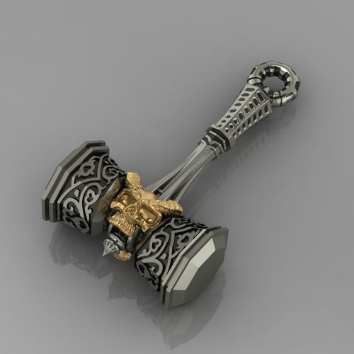 Pendant Hammer to the Skull 122 3D print model