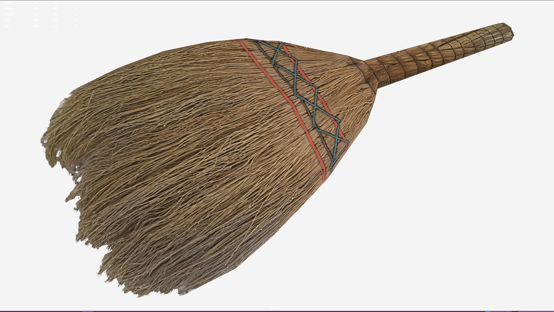 Broom - PBR - Game-Ready mushroom Low-poly 3D model_5