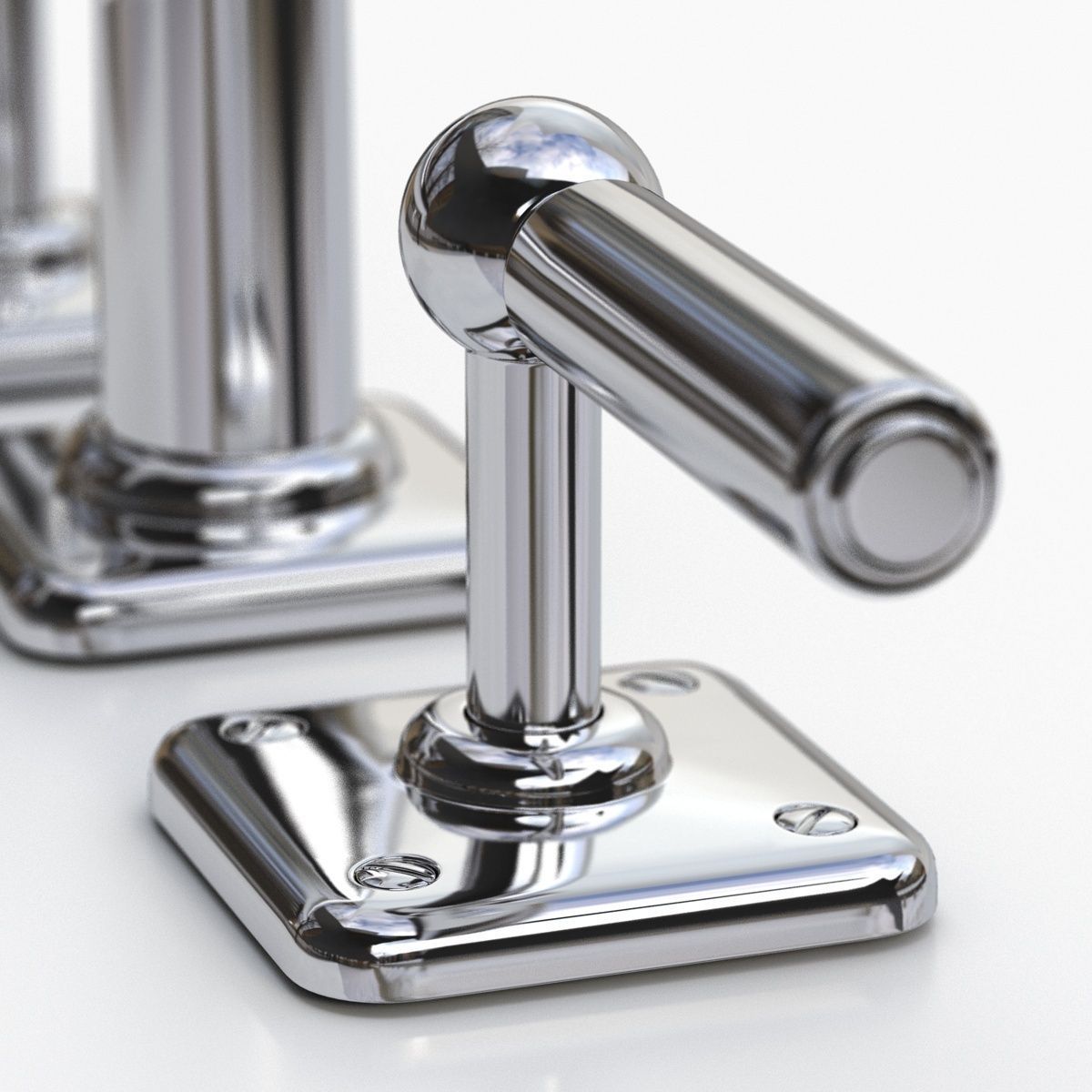 Waterworks Ludlow Faucet with Lever Handles 3D model_1