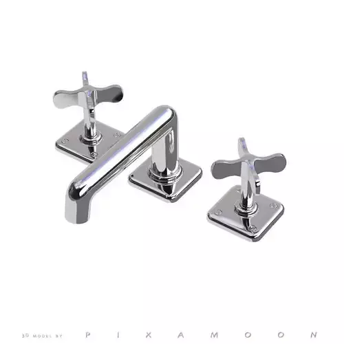 Waterworks Ludlow Faucet with Cross 3D model
