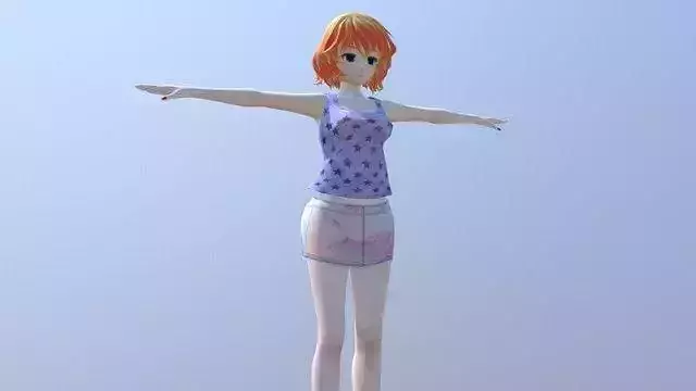 Kline Club Girl - Rigged Anime Character 
