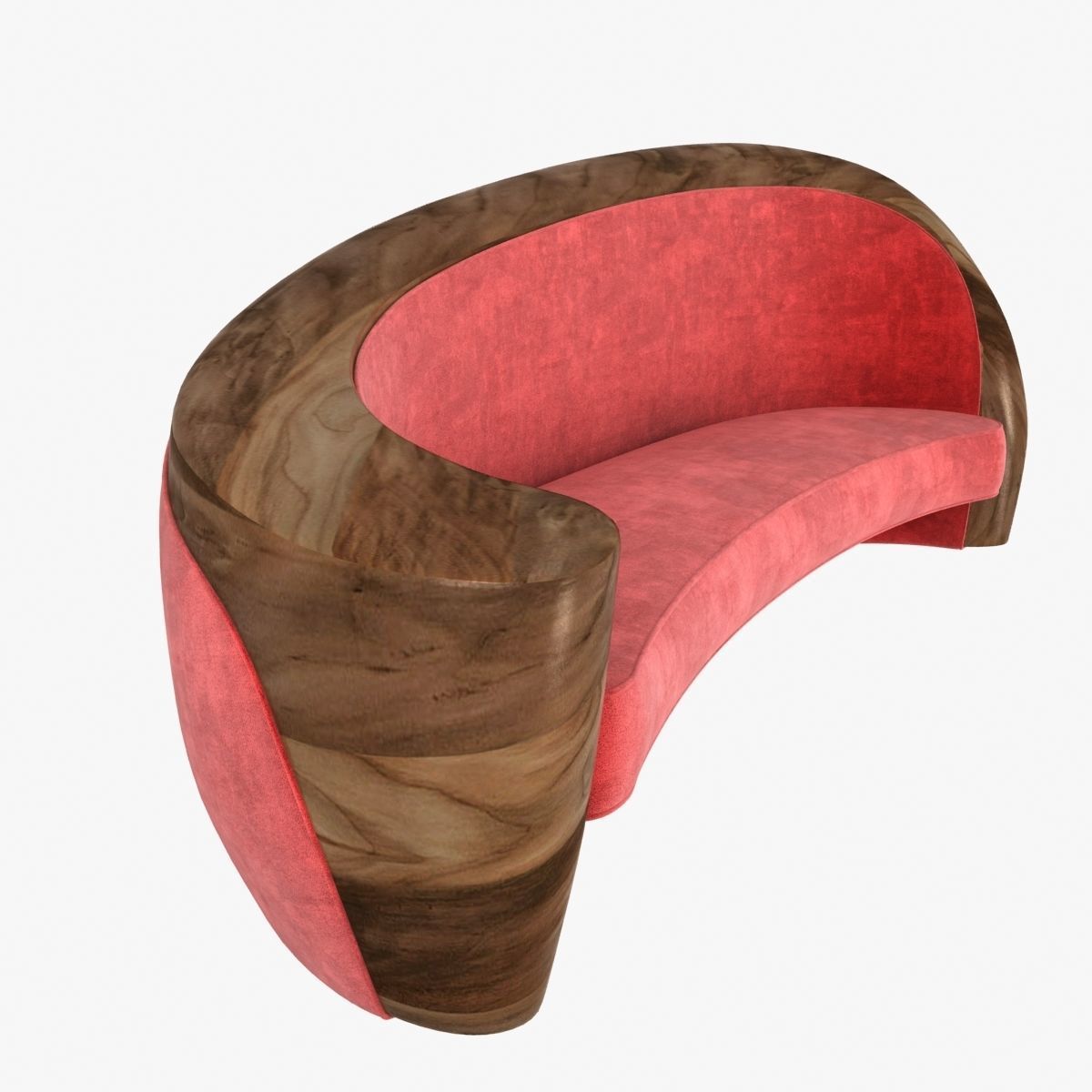 holly hunt vladimir kagan sofa and tables 3D model_7