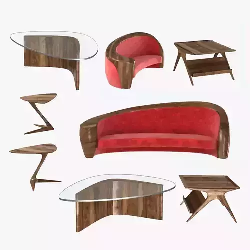 holly hunt vladimir kagan sofa and tables