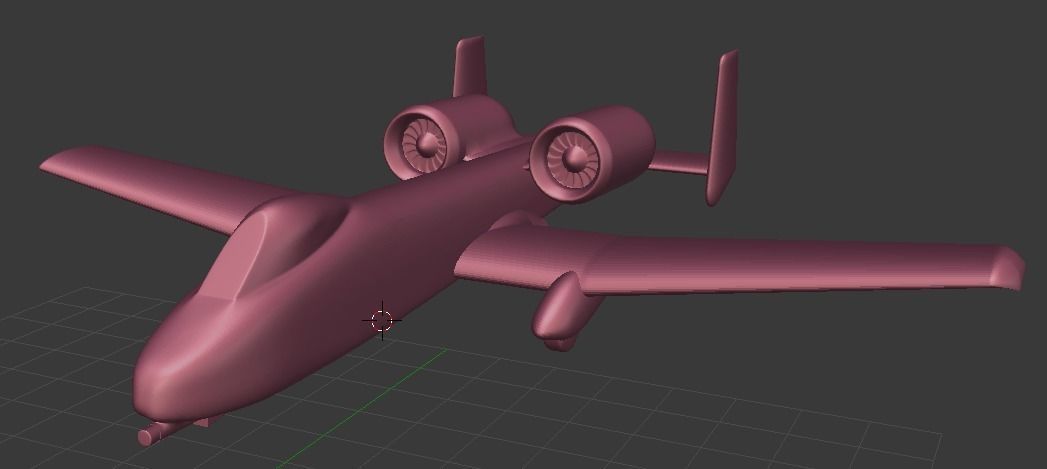 Fairchild A-10 Thunderbolt II 3D print model_1