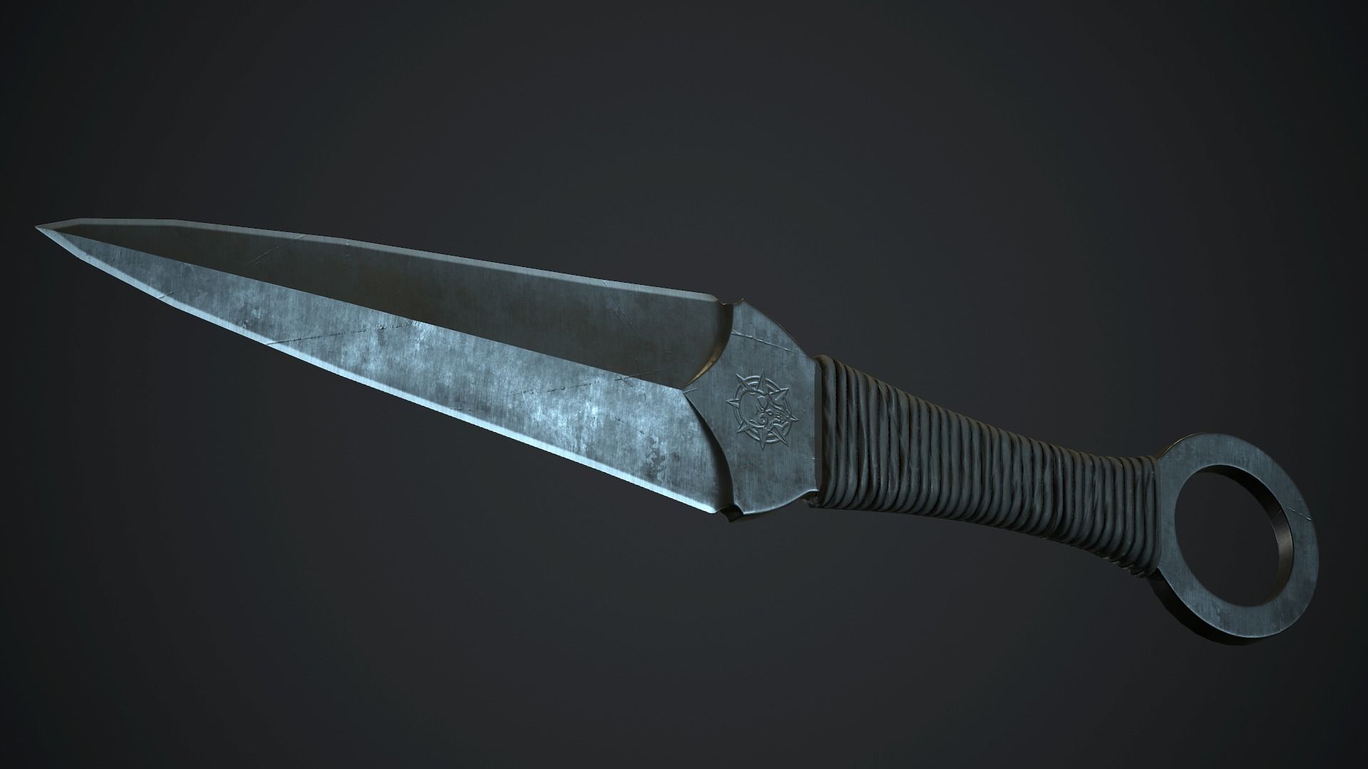 Throwing Knife PBR Game Ready Low-poly 3D model_6