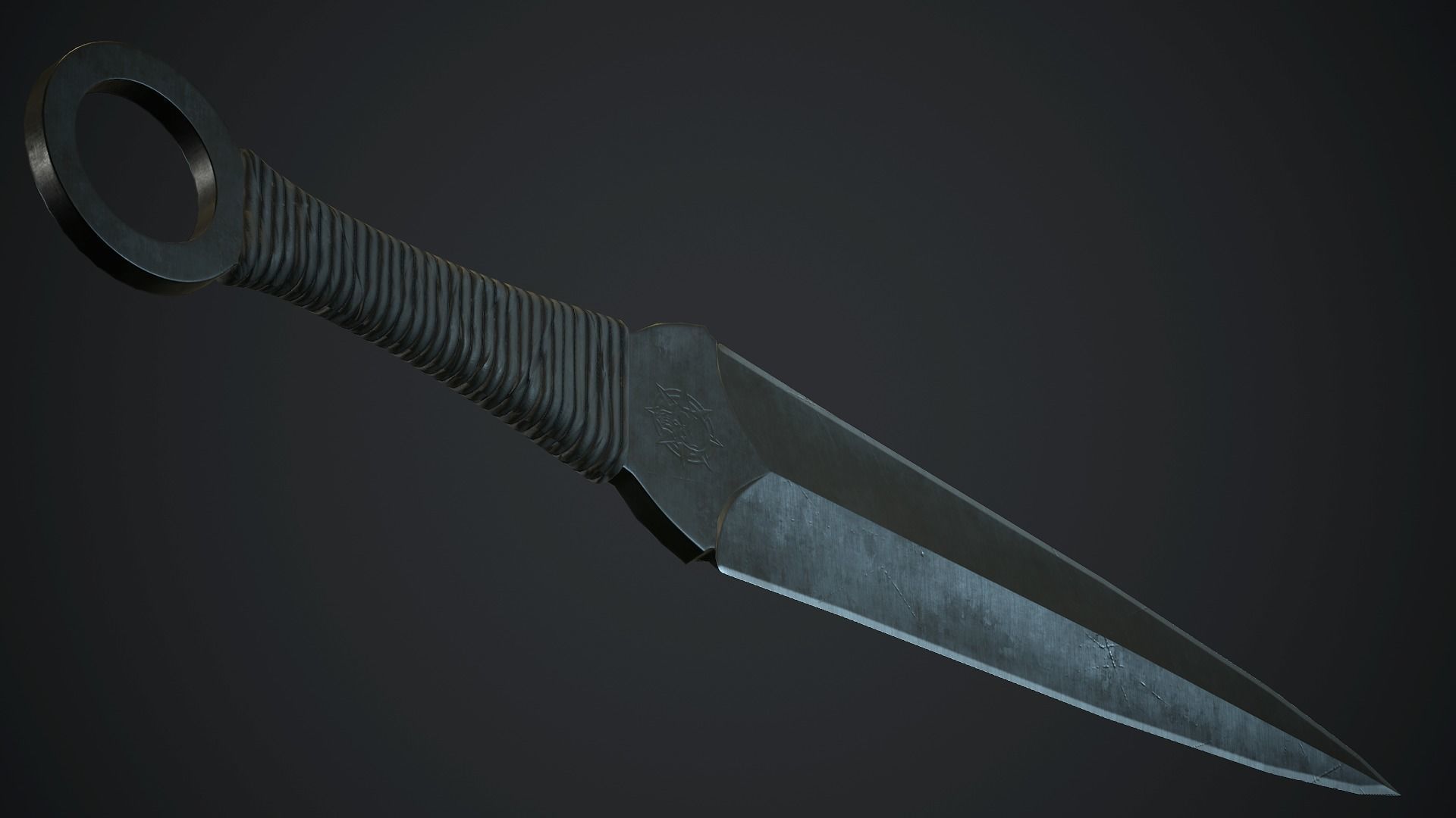 Throwing Knife PBR Game Ready Low-poly 3D model_16