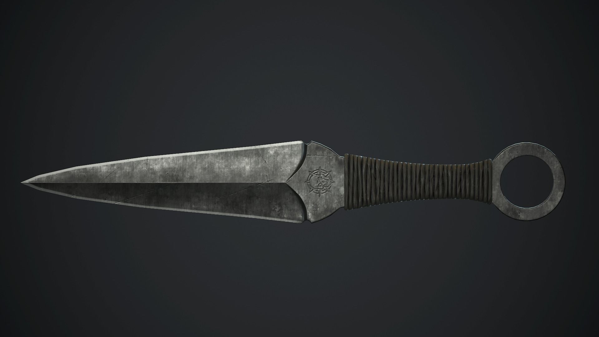 Throwing Knife PBR Game Ready Low-poly 3D model_5