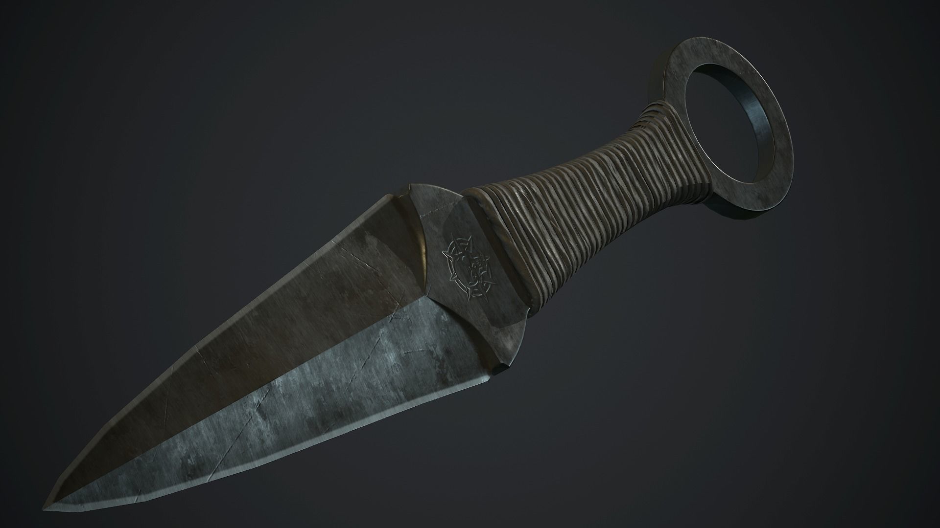 Throwing Knife PBR Game Ready Low-poly 3D model_11