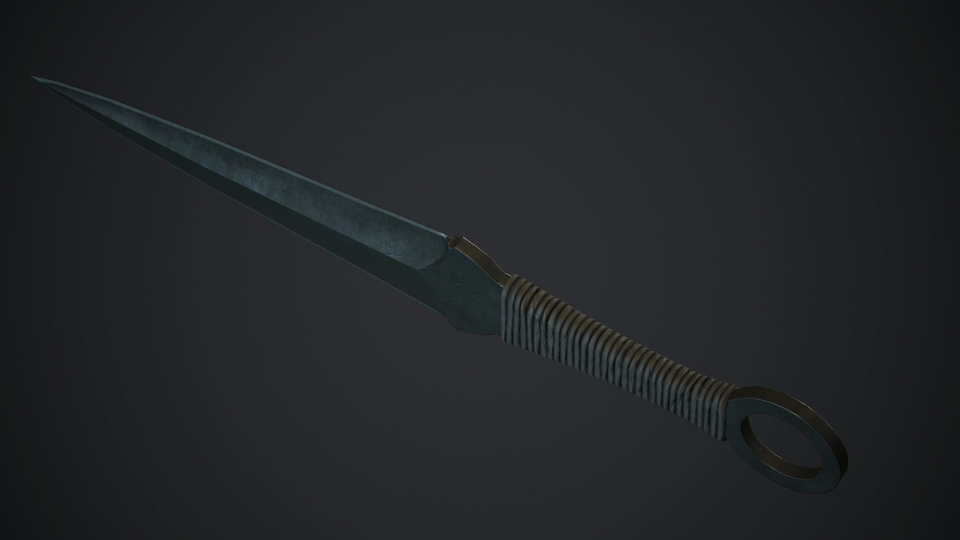 Throwing Knife PBR Game Ready Low-poly 3D model_12