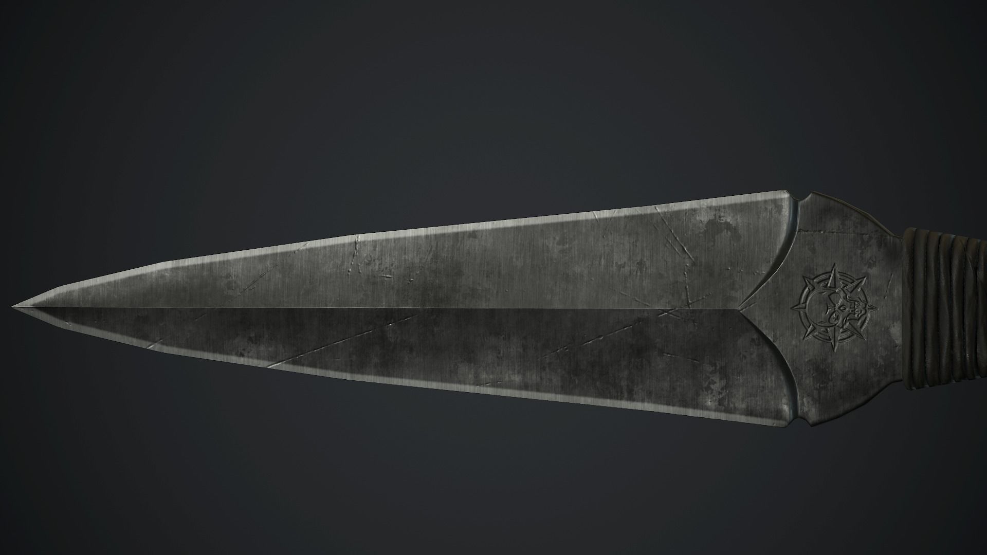 Throwing Knife PBR Game Ready Low-poly 3D model_8