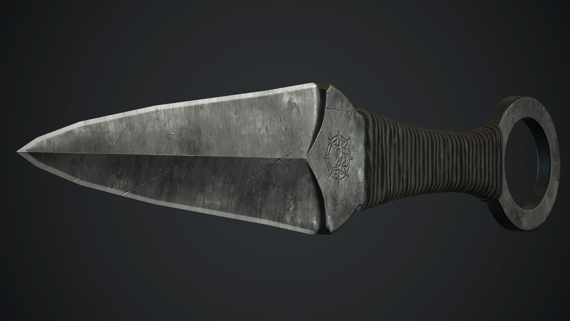 Throwing Knife PBR Game Ready Low-poly 3D model_13