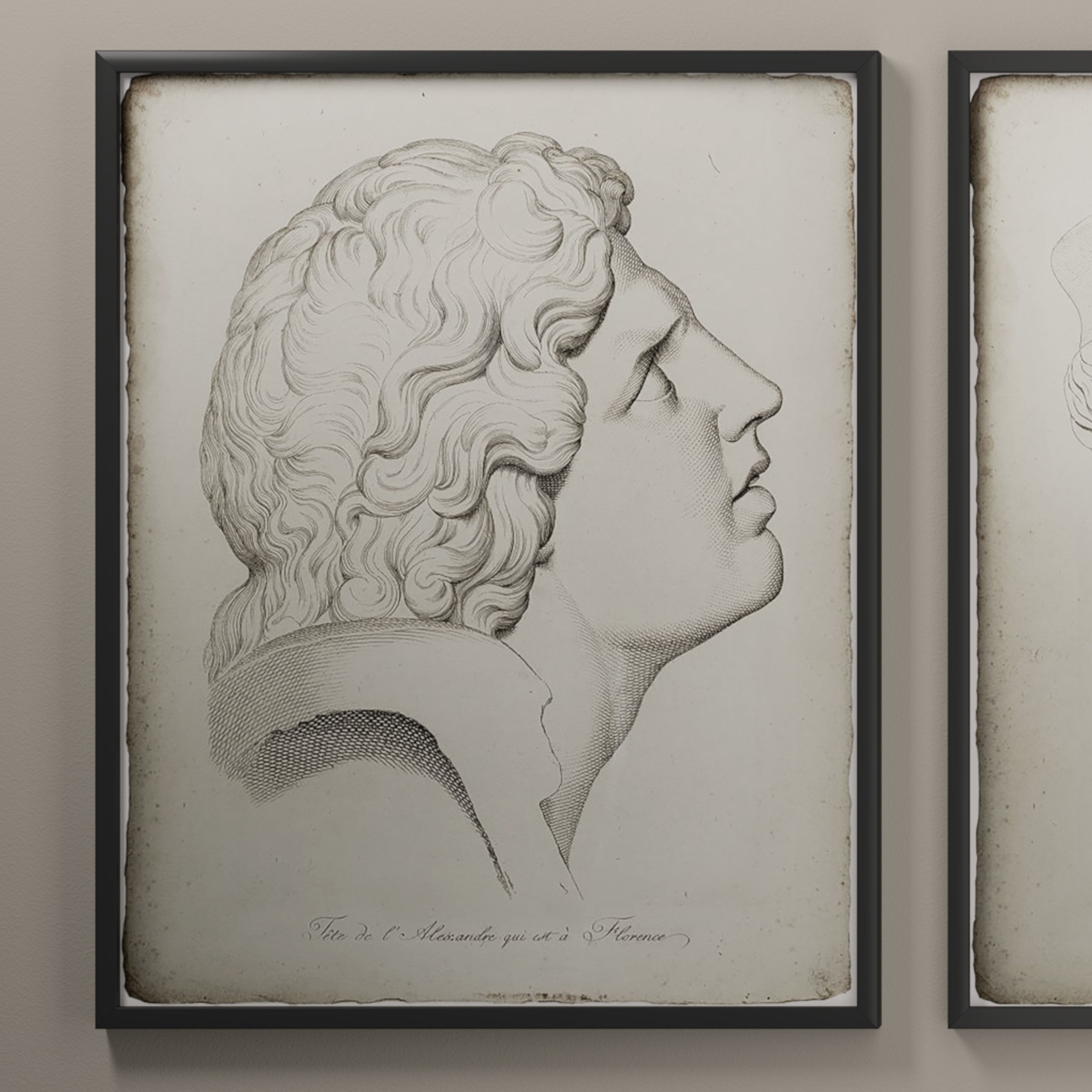 Restoration Hardware  18TH C ENGRAVING OF ANCIENT GREEK SCULPTUR 3D model_4