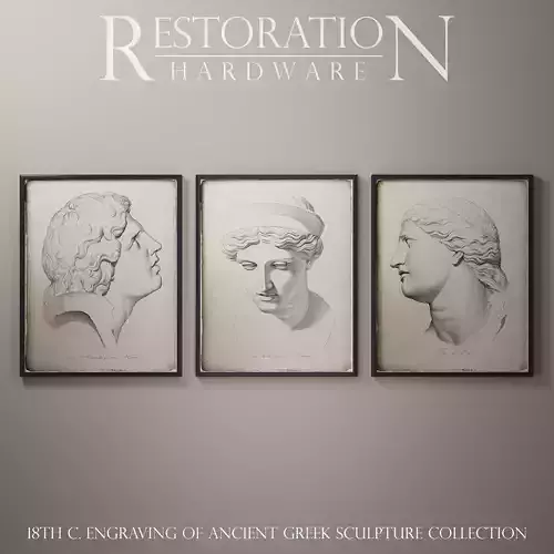 Restoration Hardware  18TH C ENGRAVING OF ANCIENT GREEK SCULPTUR 3D model