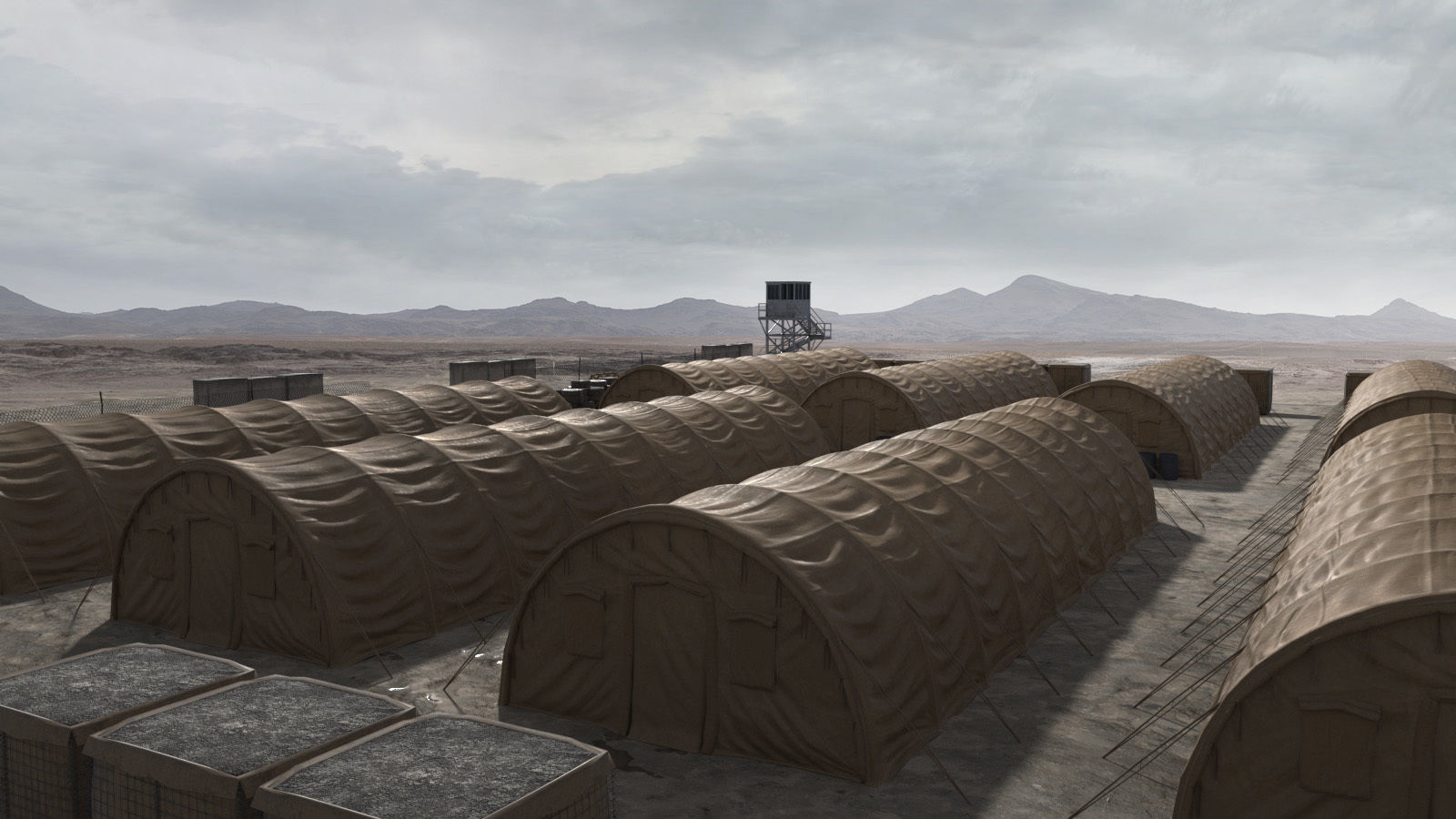 Military Camp Elements 3D model_1