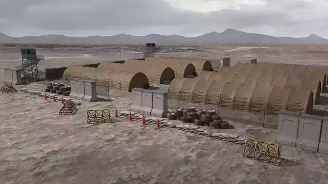 Military Camp Elements 3D model