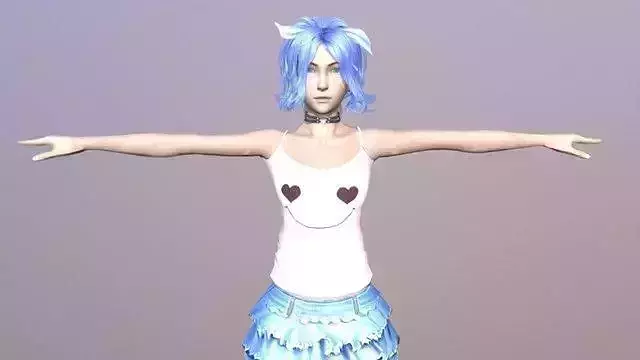 Jodelle Ferland - Rigged Character  Low-poly 3D model