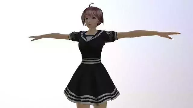 Rachael Sailor - Rigged Anime Character  Low-poly 3D model