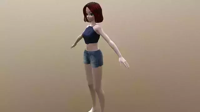 Misty - Rigged Anime Character  Low-poly 3D model