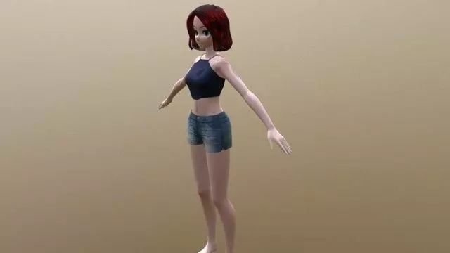 Misty - Rigged Anime Character Low-poly 3D model