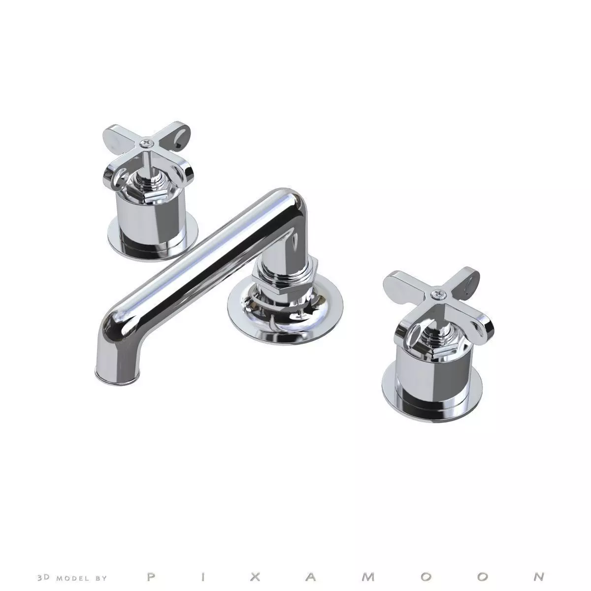 Waterworks Henry Faucet with Cross Handles 3D model