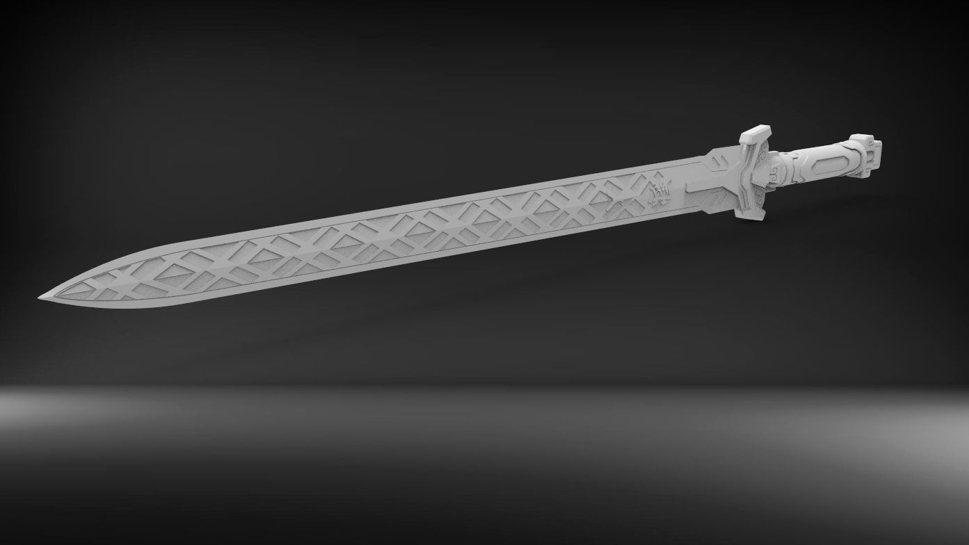 Baihu Genji s long sword 3D print model_4
