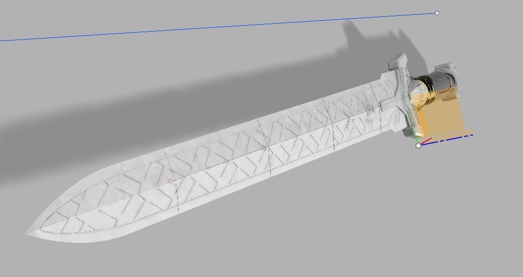 Baihu Genji s long sword 3D print model_2