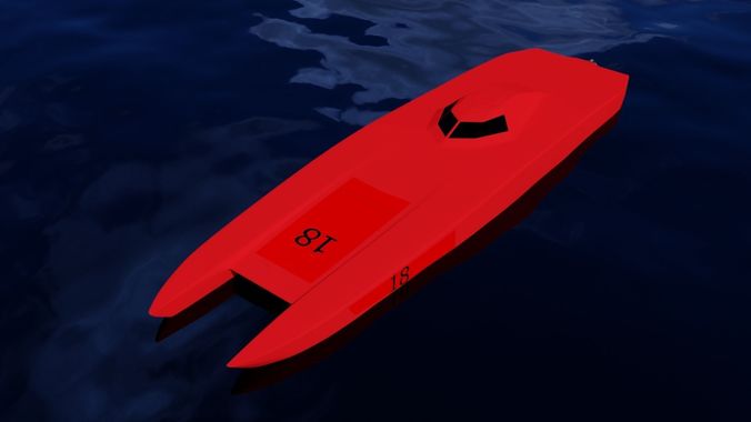Racing Powerboat 3D Model 3D model