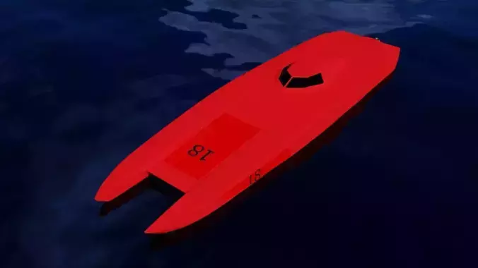 Racing Powerboat 3D Model 3D model