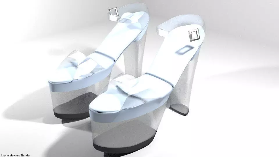 High-heeled Shoe - Type 4 3D model