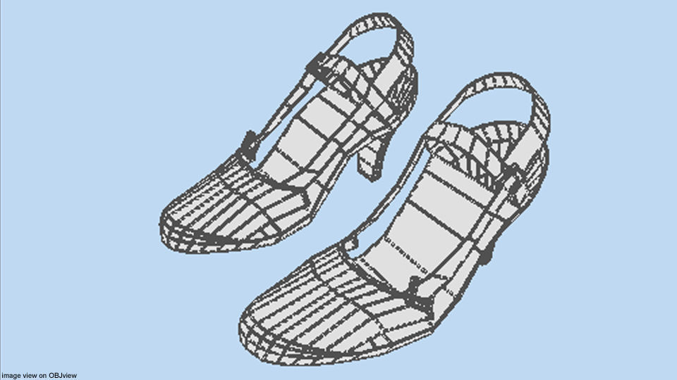 High-heeled Shoe - Type 5 3D model_4