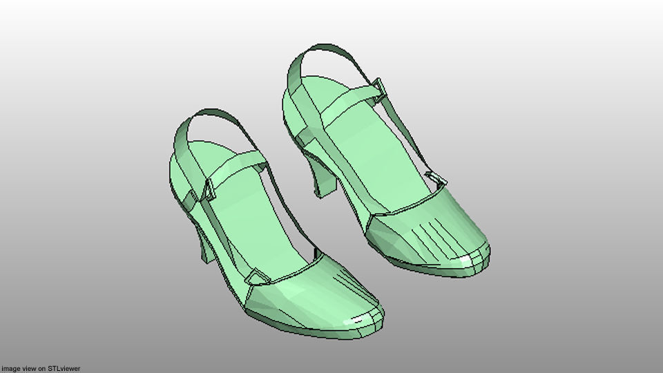 High-heeled Shoe - Type 5 3D model_5