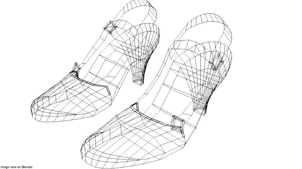 High-heeled Shoe - Type 5 3D model_3