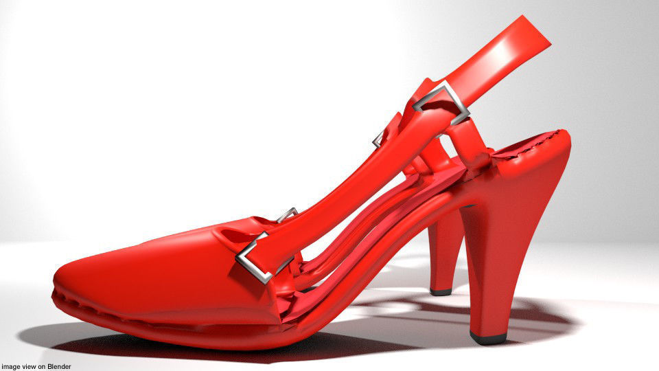 High-heeled Shoe - Type 5 3D model_2