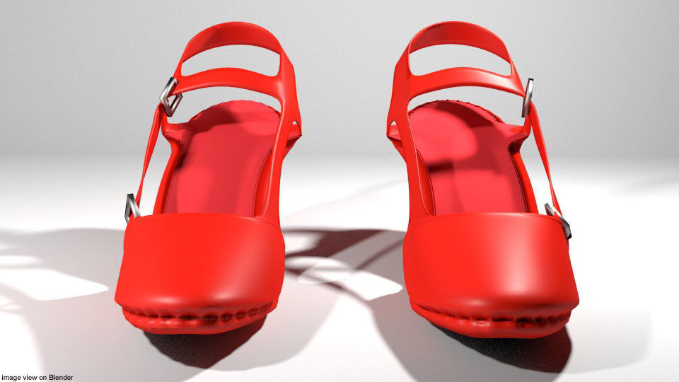 High-heeled Shoe - Type 5 3D model_1