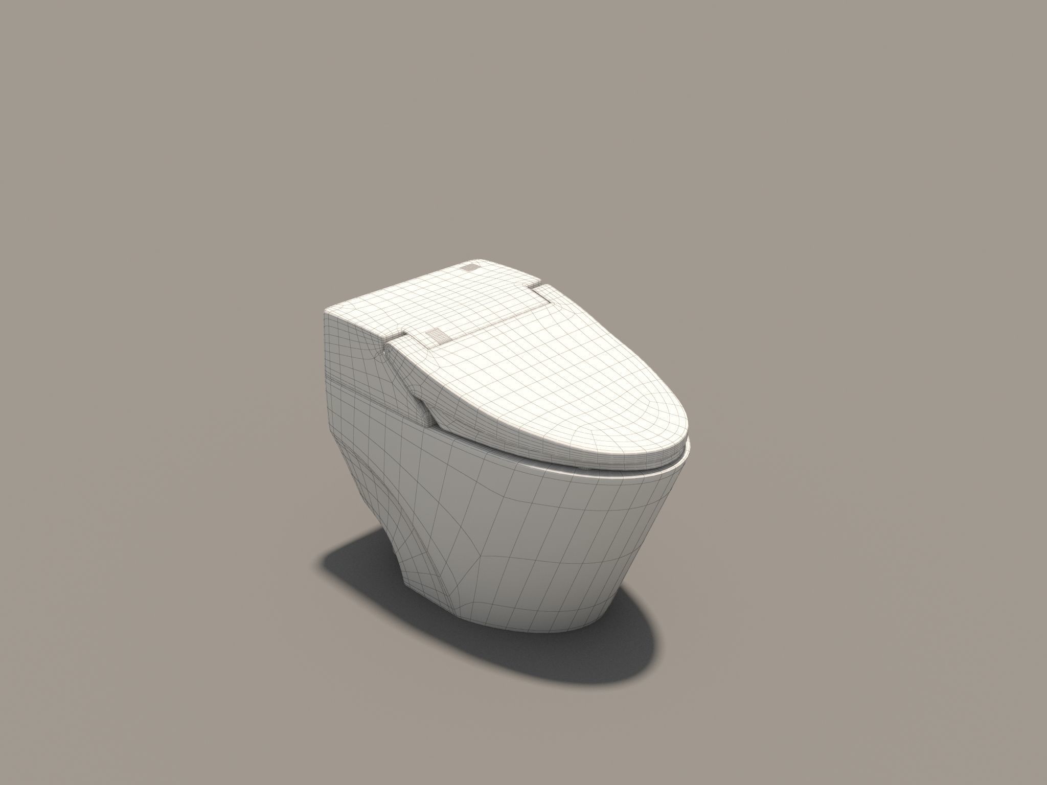 Toilet Bowl with Bidet 3D model_9